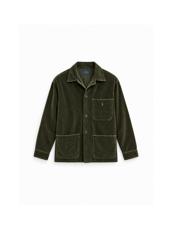 Polo Ralph Lauren Cord-Overshirt in Khaki – Freisteller