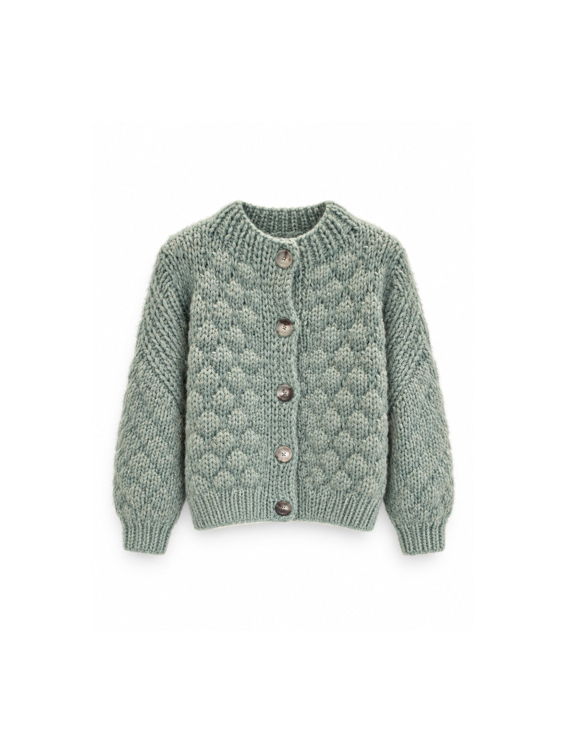 Iris von Arnim Lioma – Handstrickjacke mit Noppenstruktur in Farn