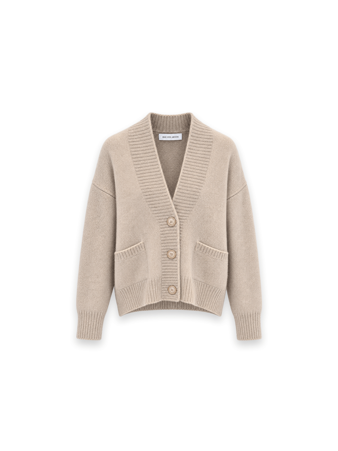 Kristana – Kuschelige Strickjacke mit V-Ausschnitt und aufgesetzten Taschen