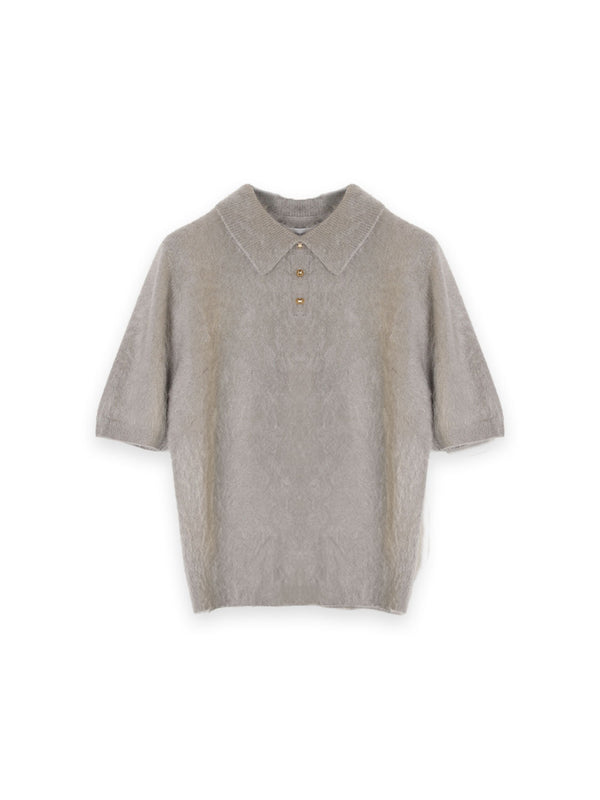 Selva – Poloshirt aus brushed Cashmere