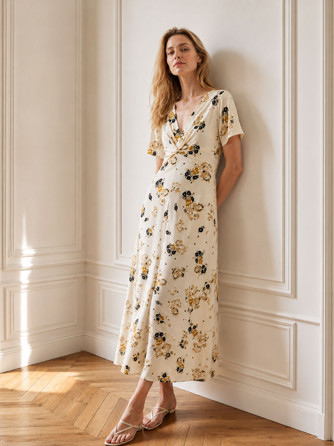 Falja Seidenkleid mit Muster