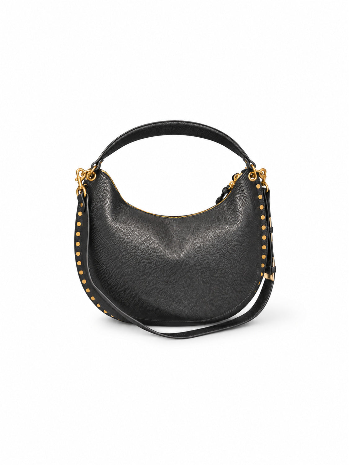 Isabel Marant Oskan Soft L Schultertasche mit Nieten – freigestellte Vorderansicht