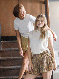 Jocadia - Shorts aus Baumwolle und floraler Spitze