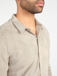 Wander – Stretchiges Hemd aus Veloursleder  