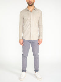 Wander – Stretchiges Hemd aus Veloursleder  