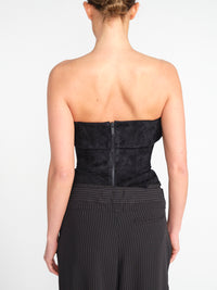 Willow – Offshoulder Veloursleder-Top