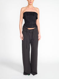 Willow – Offshoulder Veloursleder-Top