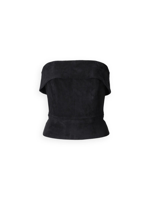 Willow – off-shoulder suede top