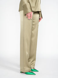 Silk Tova Trousers – Hose aus Seiden-Satin mit Bügelfalten