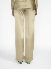 Silk Tova Trousers – Hose aus Seiden-Satin mit Bügelfalten