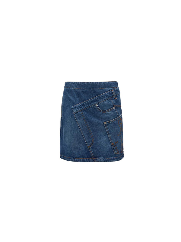 Twisted Mini – Minirock aus Denim