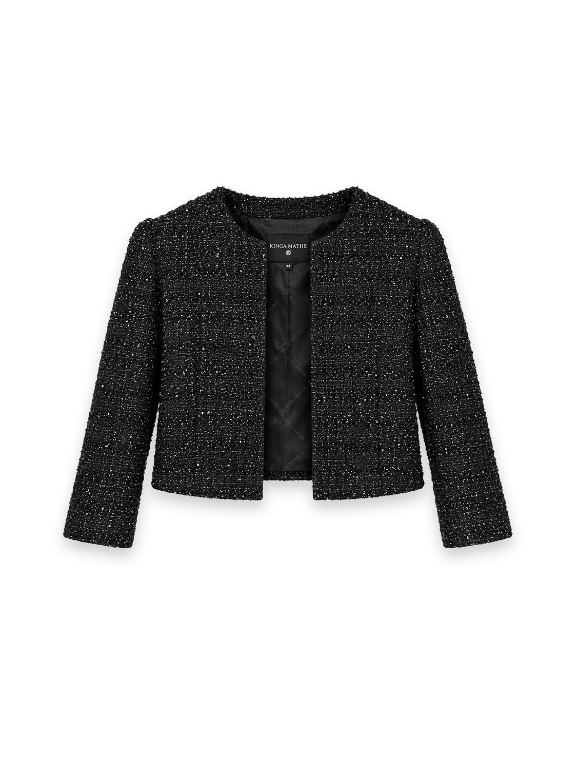 Marie Bolero Jacke – Glitzernder Bouclé mit eleganter Kurzform