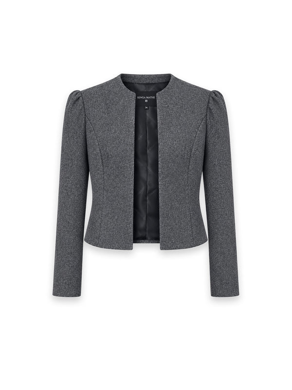 Vanessa Jacke – Taillierte Wolloptik mit elegantem Stehkragen