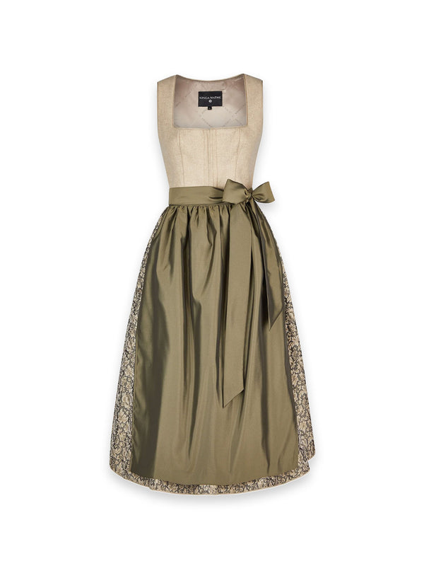 Parma Dirndl – Elegantes Jacquard-Muster mit edler Satinschürze