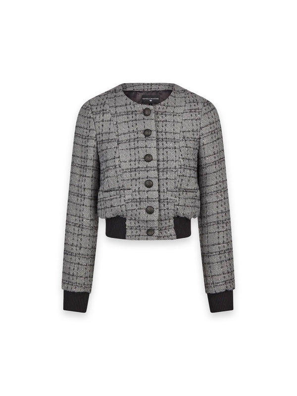 Luna Jacke – Strukturierter Bouclé mit eleganten Zierknöpfen