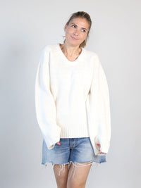 Oia – Pullover aus Cashmere mit V-Ausschnitt