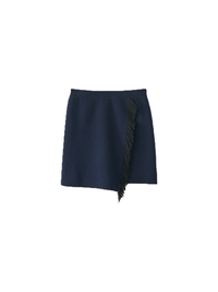 Mette – Cashmere-Minirock mit Fransen-Details