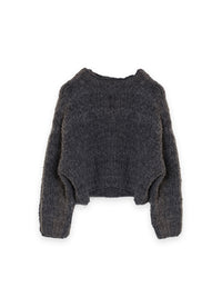Cropped Pullover aus Woll-Alpaka-Mischung