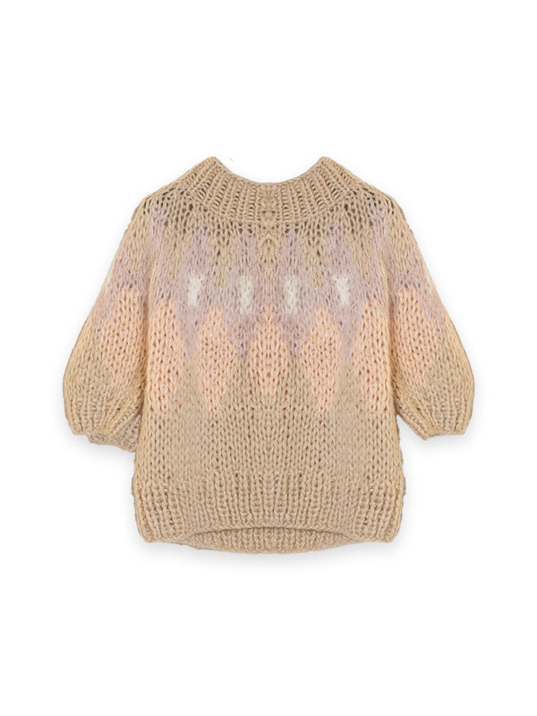 Jaquard Pullover aus Alpaka-Mischung