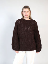 Alpaka Pullover mit Zopfmuster
