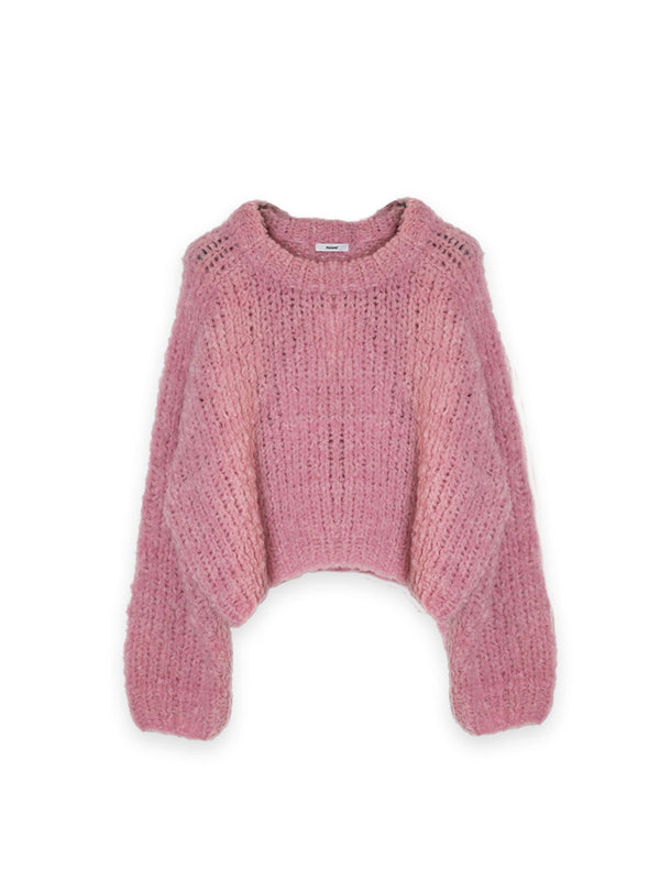 Cropped Pullover aus Woll-Alpaka-Mischung