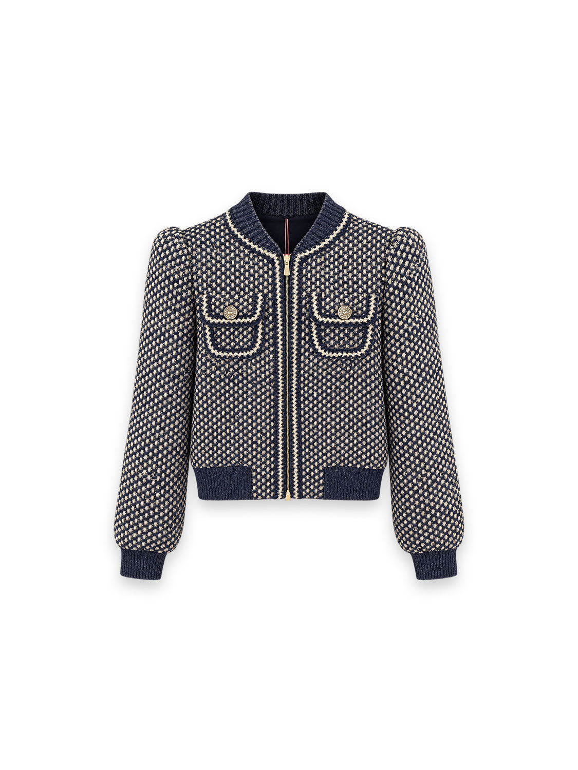 Kurze Blazer-Jacke aus Tweed