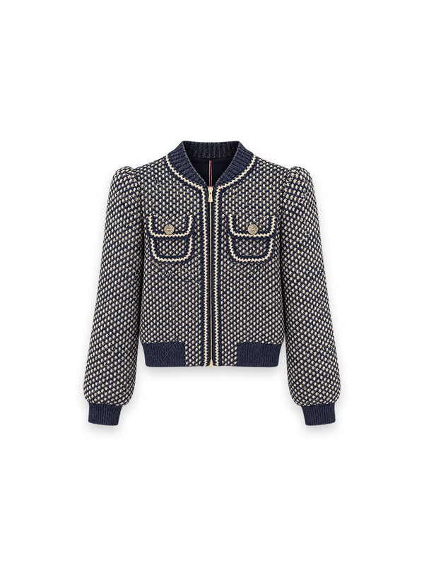 Kurze Blazer-Jacke aus Tweed