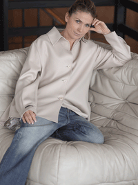 Klassiche Hemdjacke aus Wolle