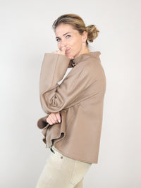 Oversized Jacke aus Kaschmir-Woll-Mix