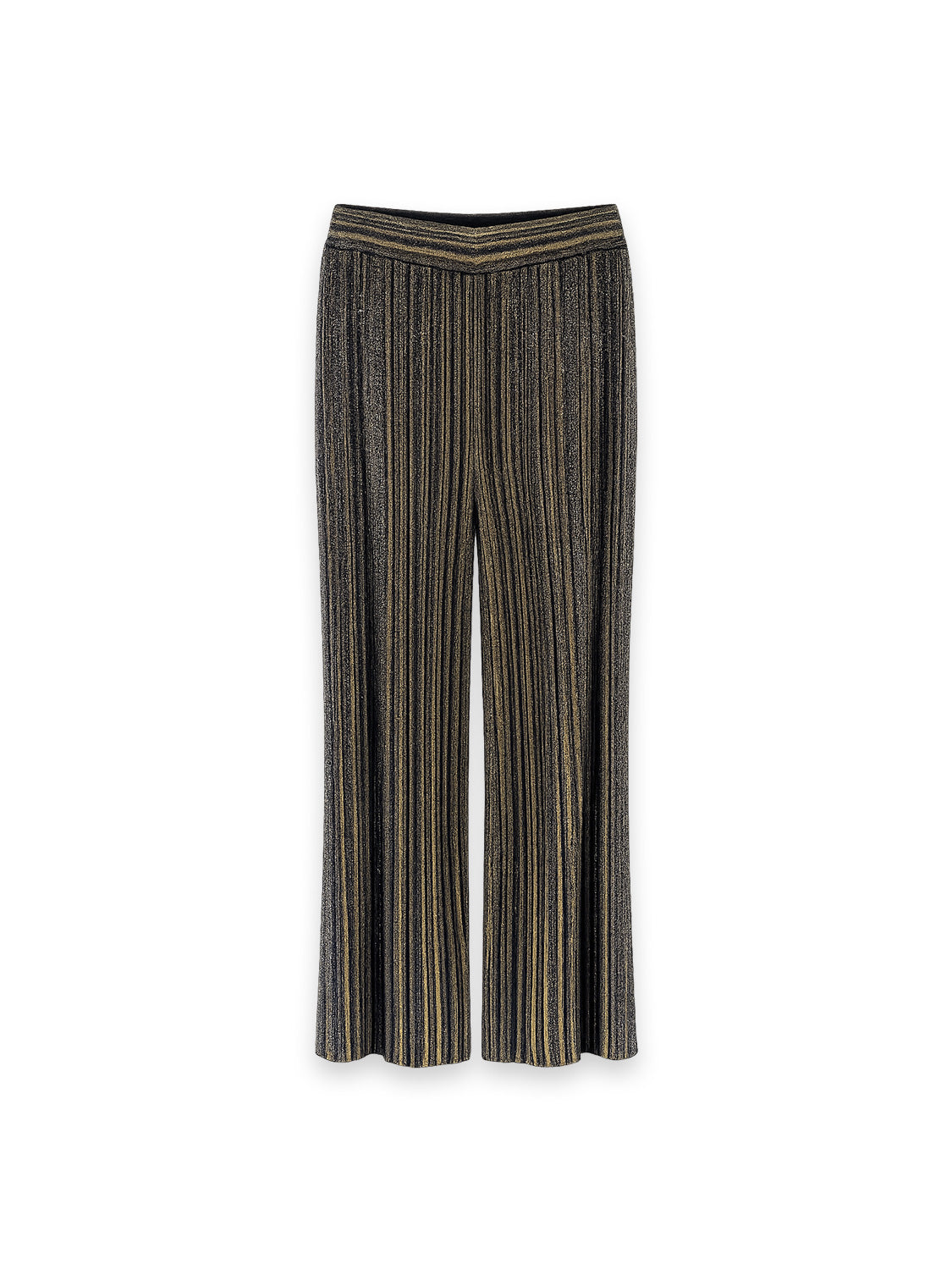 Hose mit Lurex-Garn Rippenstruktur