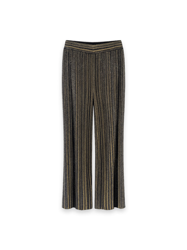Hose mit Lurex-Garn Rippenstruktur