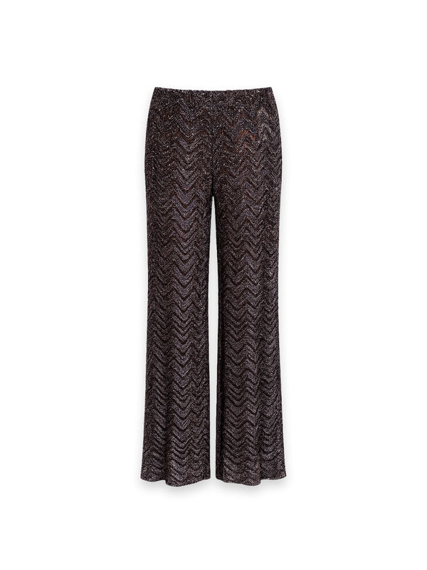 Hose mit schimmerndem Zickzack-Muster