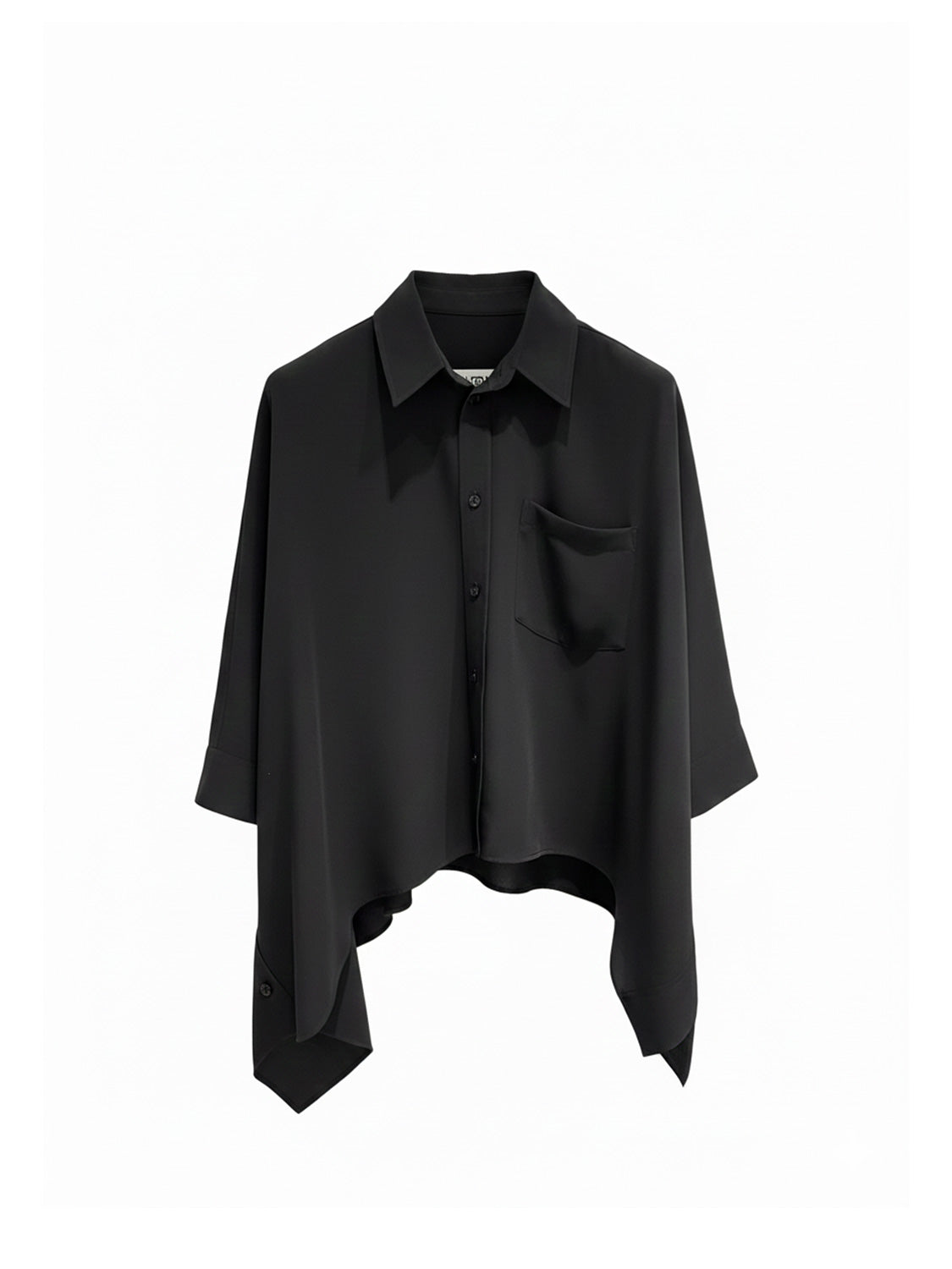 Asymmetrische Bluse aus Tech Stoff
