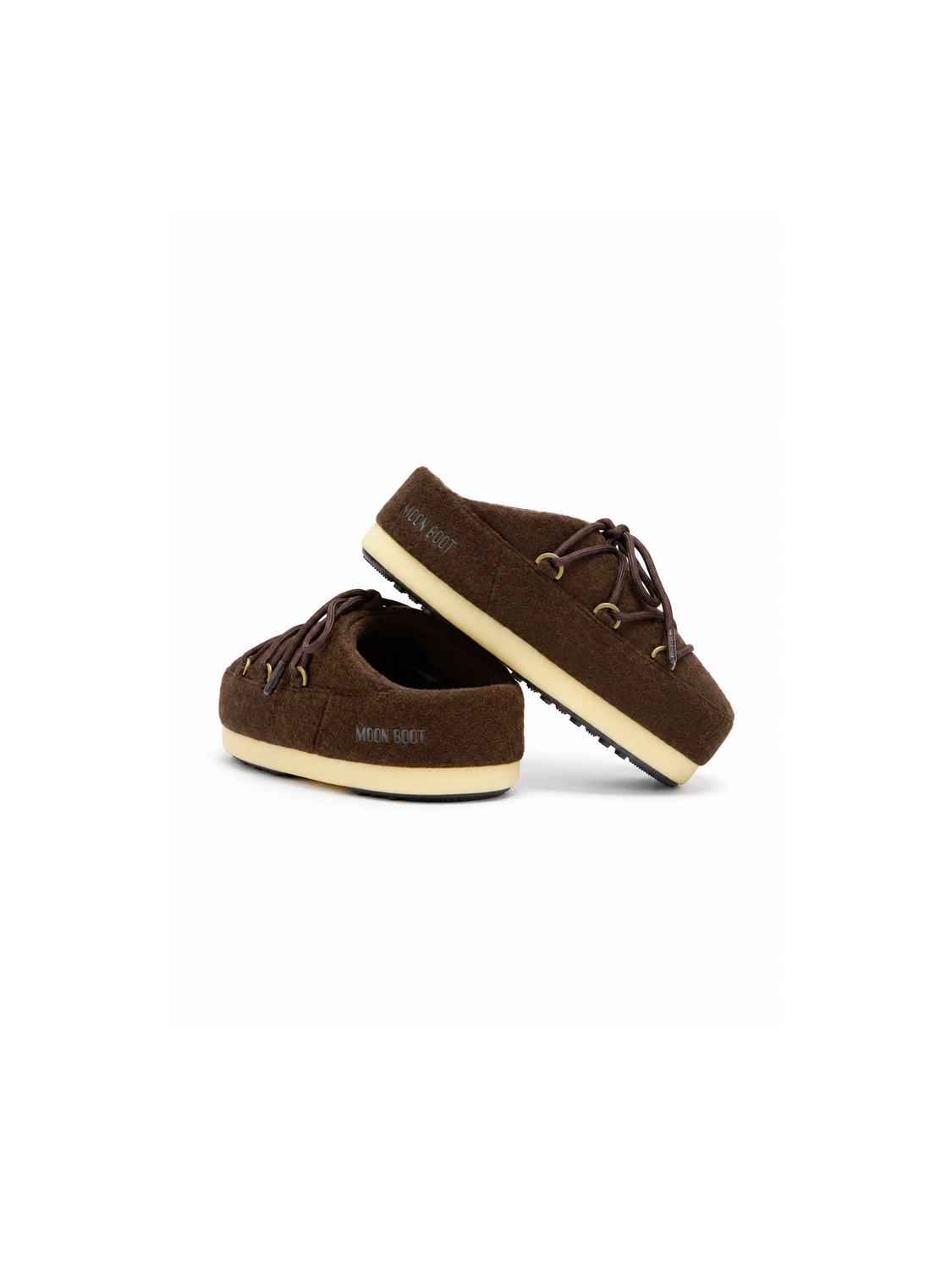 Moon Boot EVX Mules aus Filz in Braun – Paaransicht