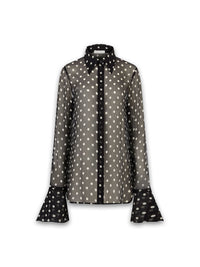 Chiffon Bluse mit Polka Dots