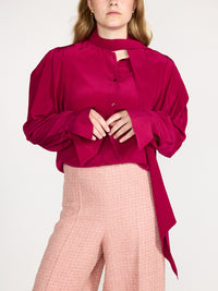 Schluppenbluse aus Seide