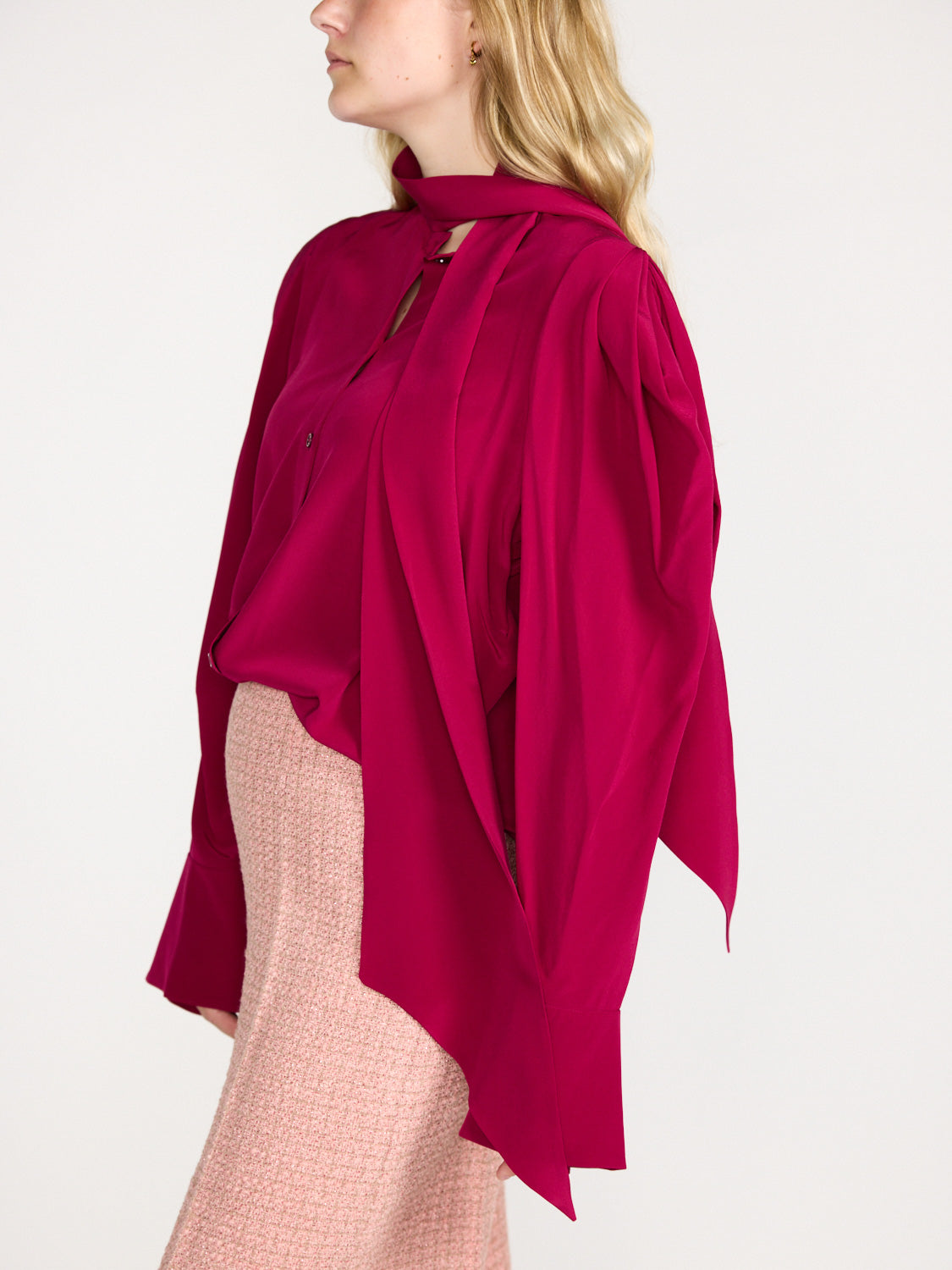 Schluppenbluse aus Seide