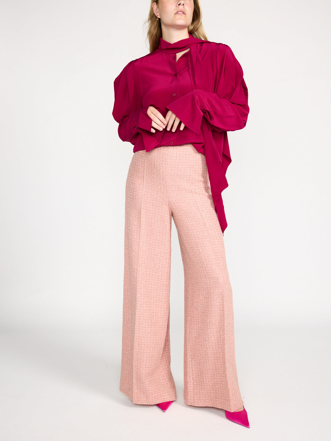 Schluppenbluse aus Seide