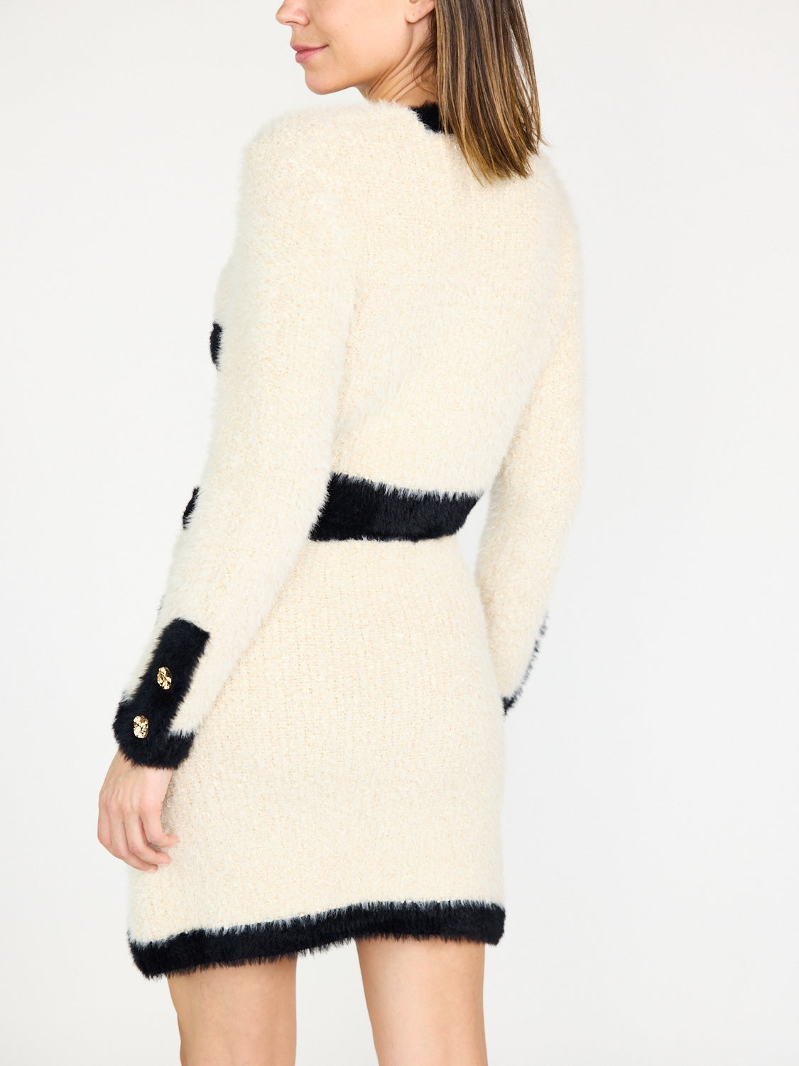 Cardigan aus Tweed mit Karree-Ausschnitt