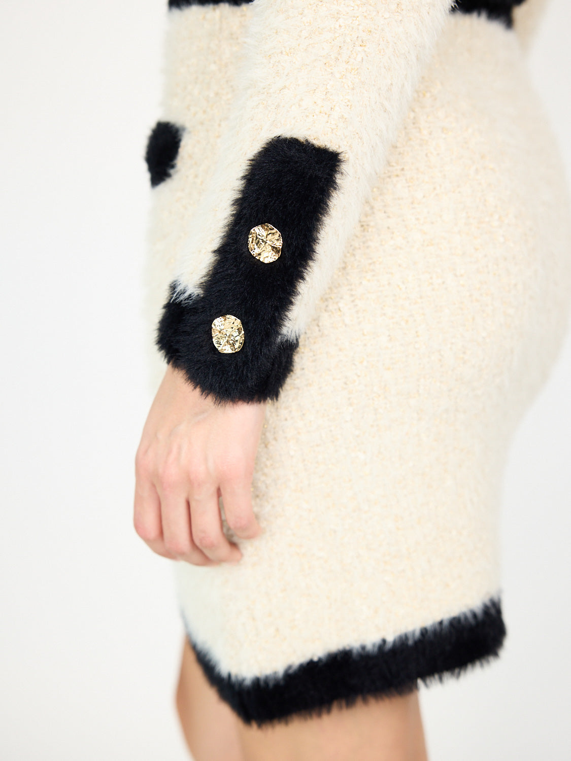 Cardigan aus Tweed mit Karree-Ausschnitt