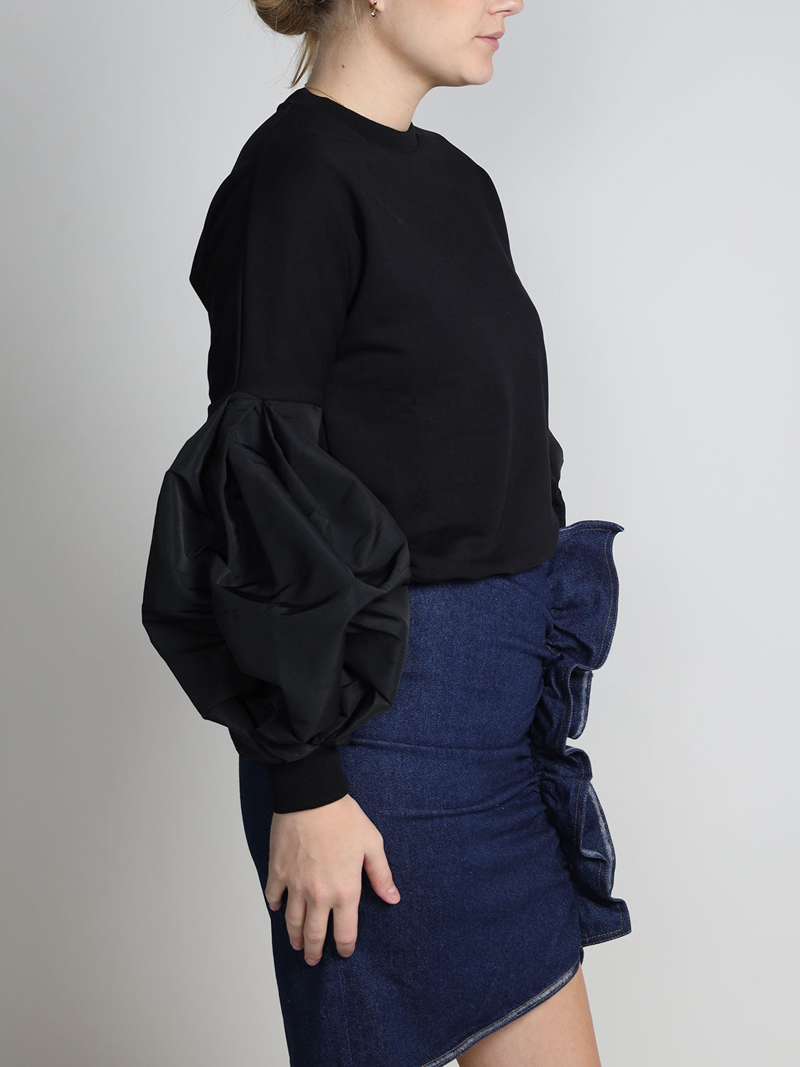 Twisted Fleece – Pullover mit Ballonärmeln