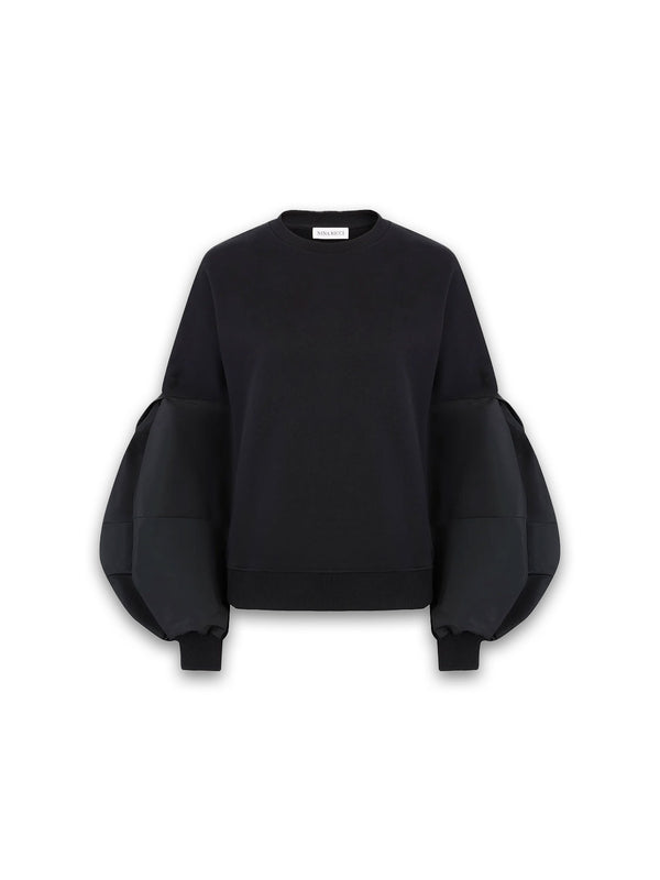 Twisted Fleece – Pullover mit Ballonärmeln