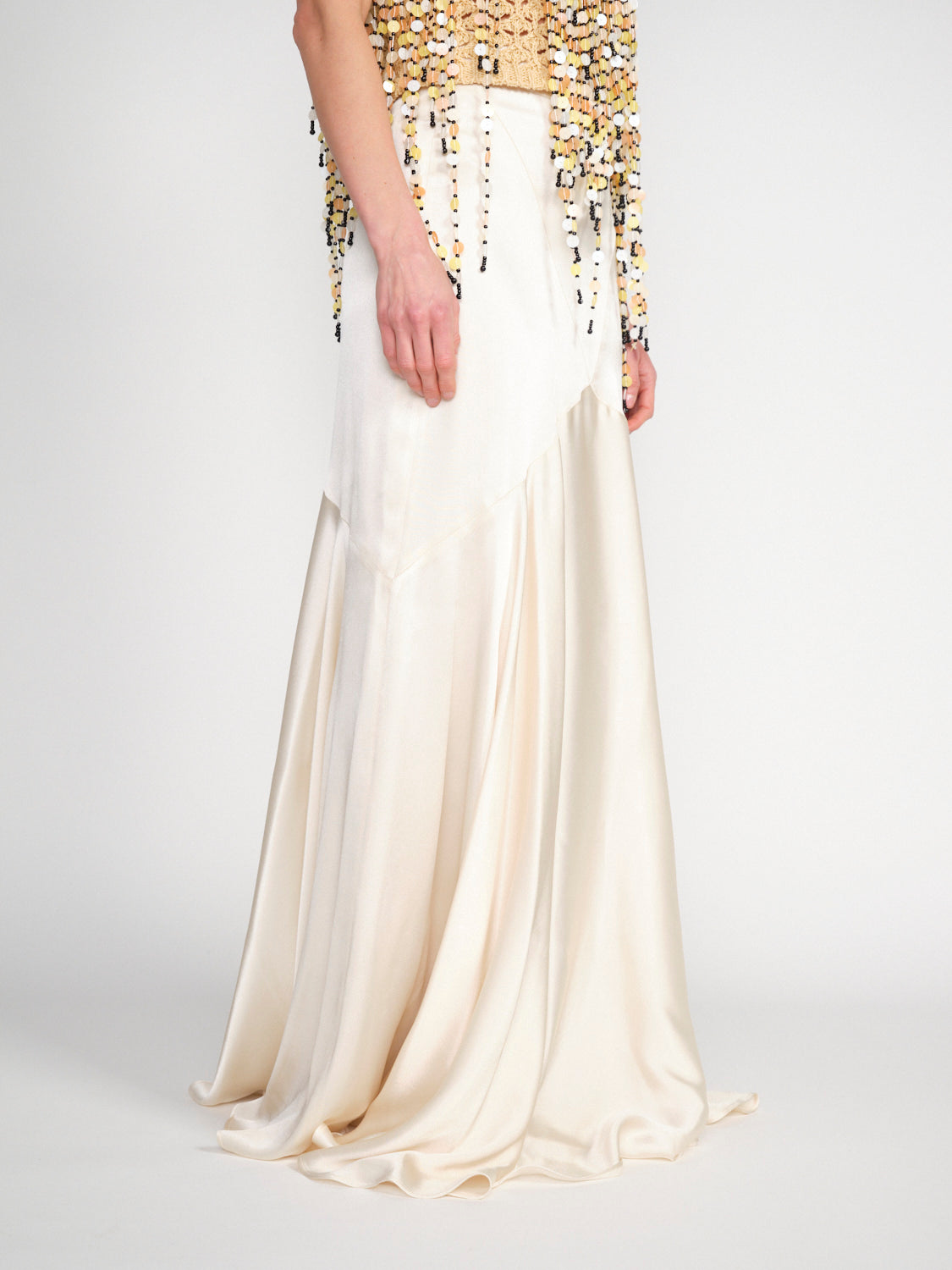 Bias Cut Maxirock aus Seiden-Mix