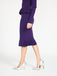 Midirock mit gerüschtem Schößchen