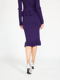 Midirock mit gerüschtem Schößchen