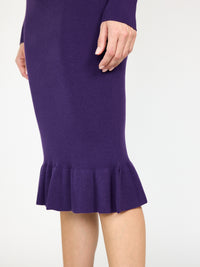 Midirock mit gerüschtem Schößchen