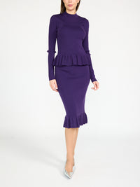 Midirock mit gerüschtem Schößchen