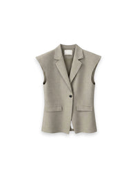 Leinenweste mit strukturierter Oberfläche