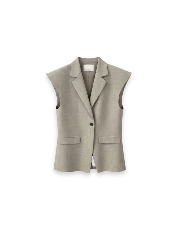 Leinenweste mit strukturierter Oberfläche