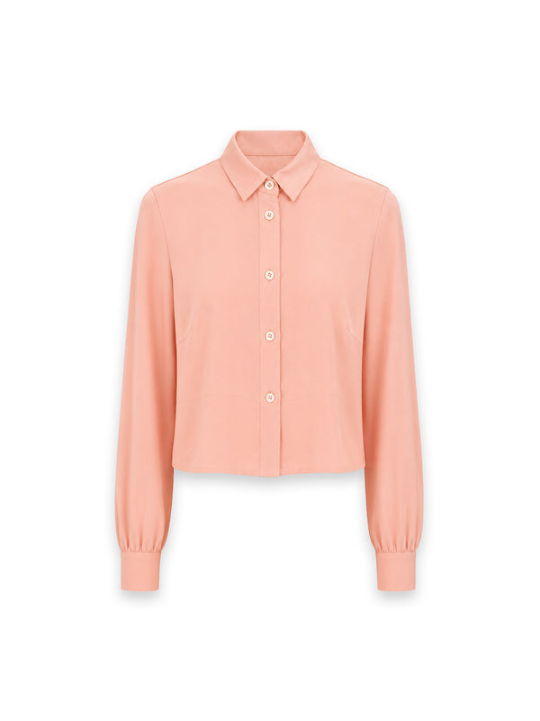 Kurze Bluse mit breitem Saum